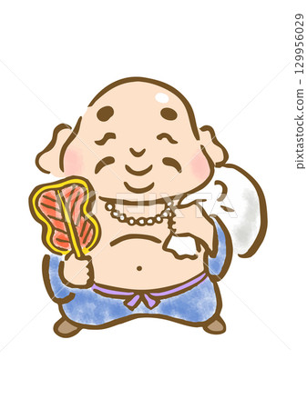 手繪可愛布袋插圖 129956029