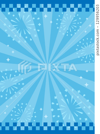 夏日節慶背景、日本圖案和煙火 129956203