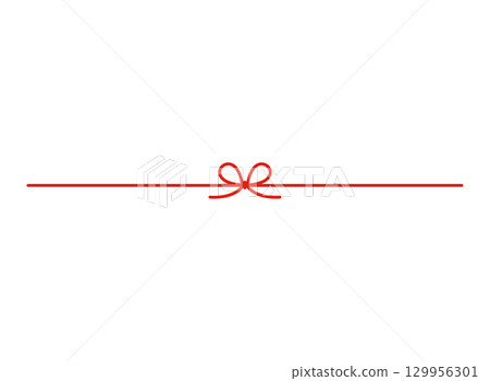 Cute bow-shaped mizuhiki (red) Cute bow-shaped mizuhiki (red) 129956301