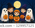 Halloween children (anime style) 129957125