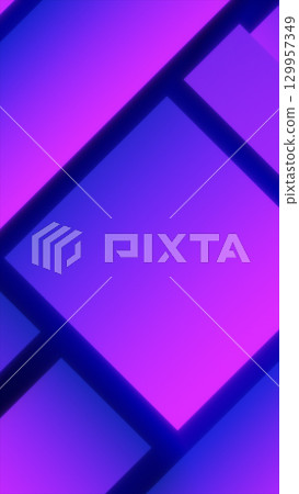 Modern abstract composition with glowing pink and purple geometric panels on a deep blue background Modern abstract composition with glowing pink and purple geometric panels on a deep blue background 129957349