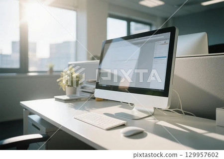 Computer in the office 129957602