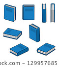 Set of books in various angles 129957685