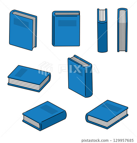 Set of books in various angles 129957685