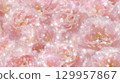 Ethereal pink roses with golden glow. Neural network AI generated 129957867