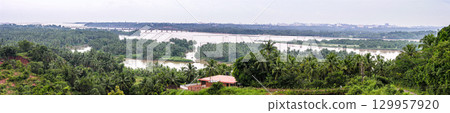 Panoramic View of Mangalore outskirts Panoramic View of Mangalore outskirts 129957920