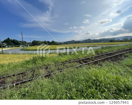 Local line running in the countryside Local line running in the countryside 129957941