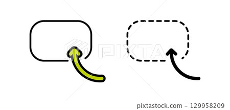Highlight with colorful arrows and hand pointers in minimal ui annotation icons Highlight with colorful arrows and hand pointers in minimal ui annotation icons 129958209