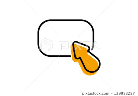 Highlight with yellow pointer annotation tool on empty rectangle 129958287