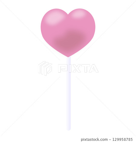 糖果心粉紅色 129958785