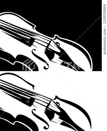 classical music copy space vector background with violin instrument outline classical music copy space vector background with violin instrument outline 129958864