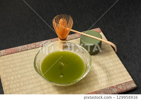 抹茶茶道，日本茶道，抹茶 129958916