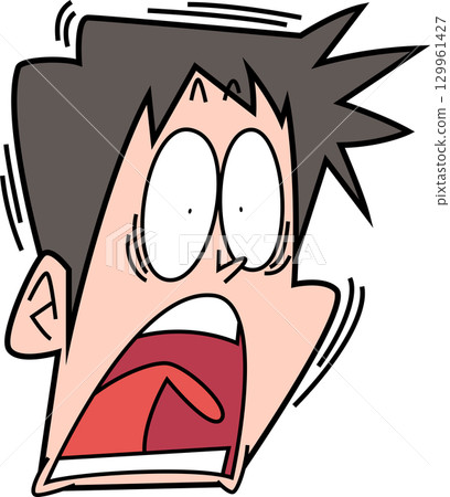 驚訝的男人版本2僅臉 驚訝的男人版本2僅臉 129961427