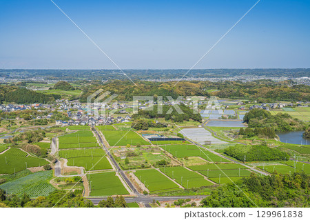 Scenery around Takatenjin Castle ruins in Kakegawa City (Shizuoka Prefecture) 129961838