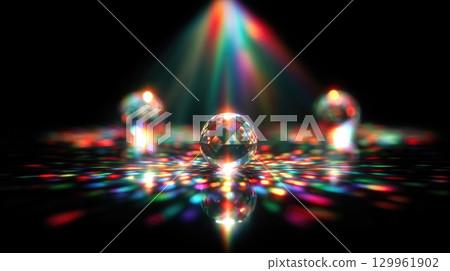 Crystal Sphere with Rainbow Light Crystal Sphere with Rainbow Light 129961902