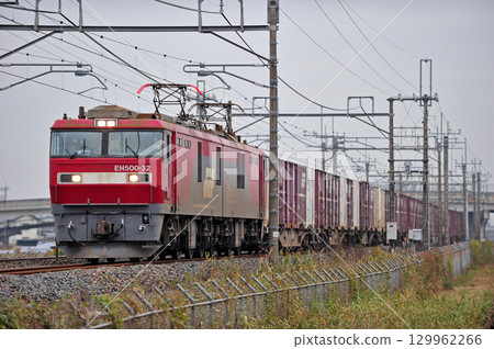 Tohoku Main Line, Kurihashi-Higashiwashimiya, JR Freight, EH500-32 (Sendai) Tohoku Main Line, Kurihashi-Higashiwashimiya, JR Freight, EH500-32 (Sendai) 129962266