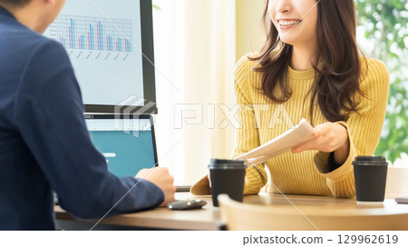 Two businessmen having a meeting Two businessmen having a meeting 129962619