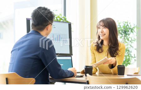 Two businessmen having a meeting Two businessmen having a meeting 129962620