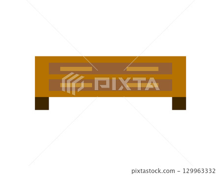 帶抽屜的架子圖示插圖 129963332