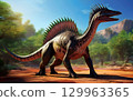 Generative AI Spinosaurus dinosaur from the Mid Jurassic 129963365