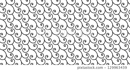 Seamless Japanese Pattern Series: Arabesque 129963439