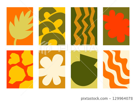 Collection of abstracts, designs, frames and backgrounds for creating posters, postcards and flyers. Natural set of templates and simple decors for printing and design for a interior, holidays, ect. Collection of abstracts, designs, frames and backgrounds for creating posters, postcards and flyers. Natural set of templates and simple decors for printing and design for a interior, holidays, ect. 129964078