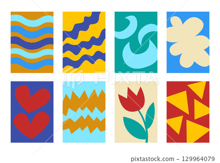 Collection of abstracts, designs, frames and backgrounds for creating posters, postcards and flyers. Natural set of templates and simple decors for printing and design for a interior, holidays, ect. Collection of abstracts, designs, frames and backgrounds for creating posters, postcards and flyers. Natural set of templates and simple decors for printing and design for a interior, holidays, ect. 129964079