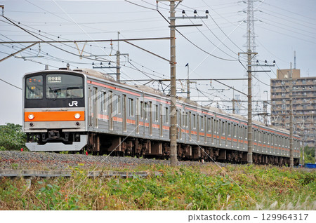 Musashino Line Higashi-Kawaguchi - Higashi-Urawa JR East 205 series M7 formation (Makuhari) Musashino Line Higashi-Kawaguchi - Higashi-Urawa JR East 205 series M7 formation (Makuhari) 129964317