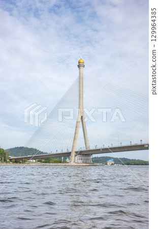 Photo of Sungai Kebun Bridge (Raja Isteri Pengiran Anak Hajah Saleha Bridge) in Bandar Seri Begawan, Brunei. 129964385