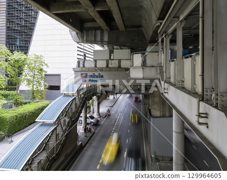 Entrance to BTS Phloen Chit Station, Bangkok 129964605