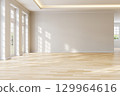 Modern luxury empty room interior with blank wall for copy space 3d render 129964616