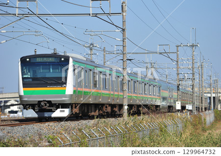 東北本線、栗橋-東鷲宮、JR東日本、E233系列3000系列、U629(大山) 東北本線、栗橋-東鷲宮、JR東日本、E233系列3000系列、U629(大山) 129964732