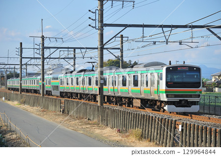 JR East E231 series 1000 series K-01 (Kozu) on the Takasaki Line between Okabe and Fukaya 129964844