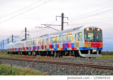 Uetsu Main Line Nishibukuro-Fujishima JR East 485 series (Niigata) Kirakira Uetsu 129964910