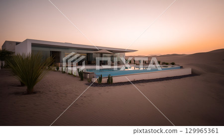 Contemporary Villa with Infinity Pool Overlooking the Horizon Contemporary Villa with Infinity Pool Overlooking the Horizon 129965361