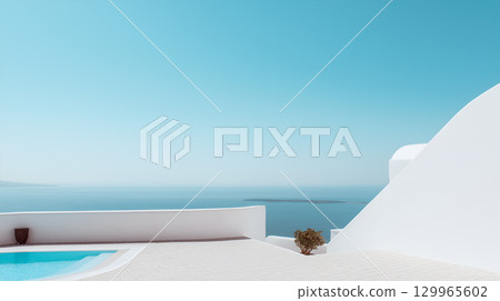 Whitewashed Villa with Oceanfront Infinity Pool and Scenic Views Whitewashed Villa with Oceanfront Infinity Pool and Scenic Views 129965602