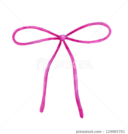 A Beautiful Pink Bow Illustration Perfect for Craft and Design Projects Made for You 129965701