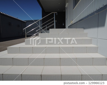 White staircase White staircase 129966123