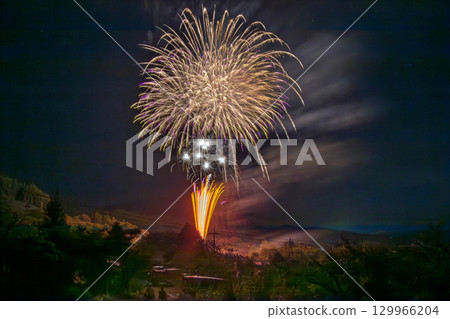 Fireworks display in Nakanojo Town, Gunma Prefecture 129966204