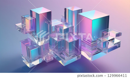Prismatic Stacked Geometry for Modern Interiors 129966411