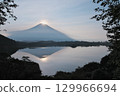 Double Diamond Fuji in summer from Lake Tanuki Tanuki Observatory 129966694