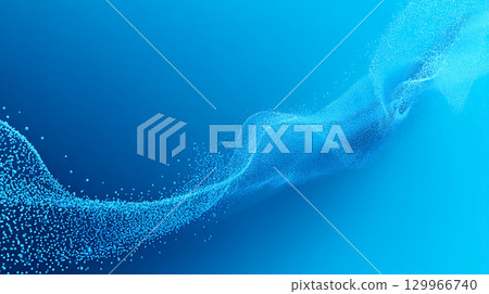 Abstract background texture with flowing blue particles 129966740