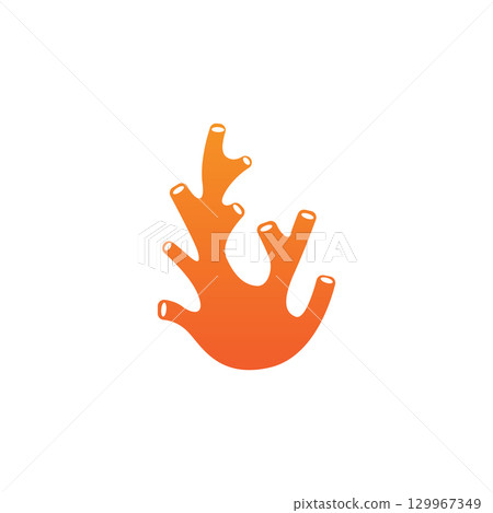 coral logo underwater seaweed plant simple template design marine decoration coral logo underwater seaweed plant simple template design marine decoration 129967349