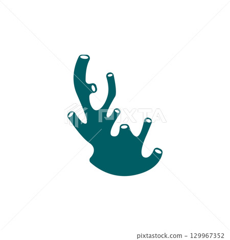 coral logo underwater seaweed plant simple template design marine decoration coral logo underwater seaweed plant simple template design marine decoration 129967352