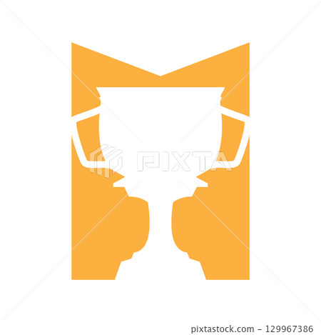 Championship Cup Trophy Logo Illustration Award Winner Template Design Championship Cup Trophy Logo Illustration Award Winner Template Design 129967386