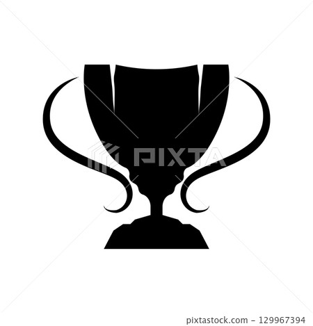 Championship Cup Trophy Logo Illustration Award Winner Template Design 129967394