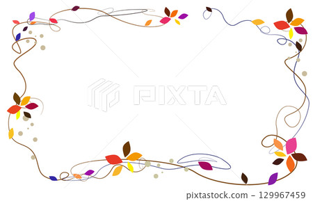 Autumn leaf natural background 129967459