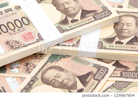 1萬日元票據捆綁 129967604