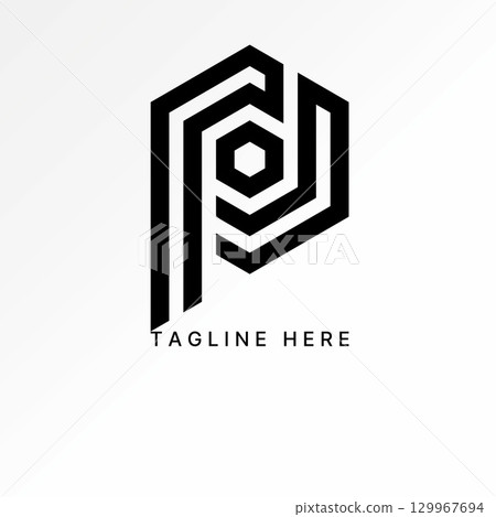 Logo design graphic concept creative premium vector stock image top sell initial P, PD, PC font line haxagon cutting monogram typography studio brand Logo design graphic concept creative premium vector stock image top sell initial P, PD, PC font line haxagon cutting monogram typography studio brand 129967694