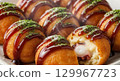 Takoyaki with sauce 129967723